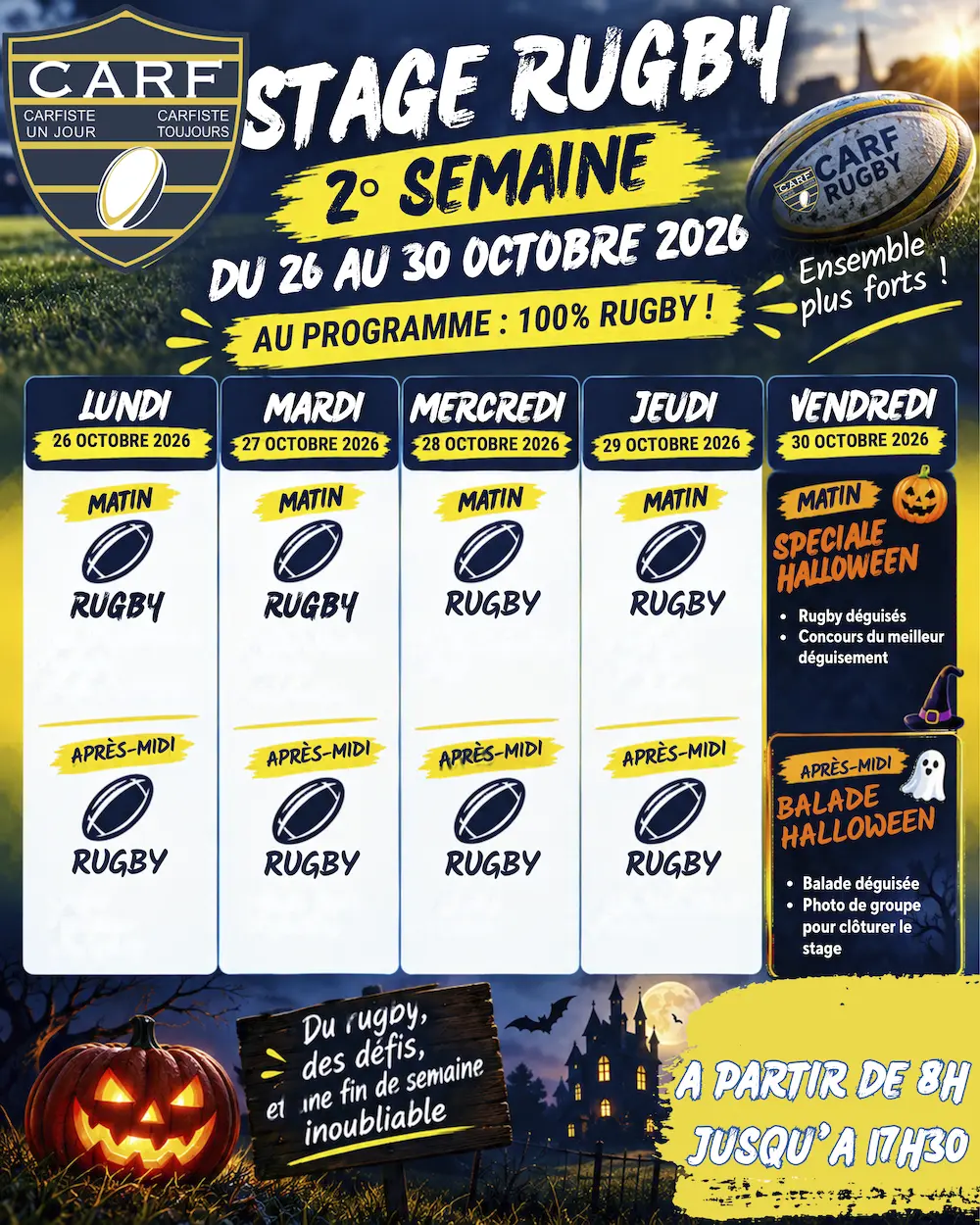 Stage M12 - M14 Toussaint 2026